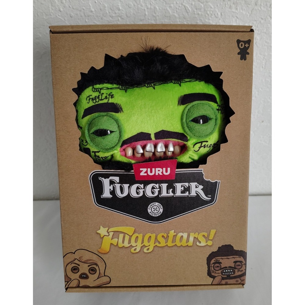 ZURU Fuggler Fuggstars Post Malone Rhymer McSlimer Green 9" Plush - NIB - NEW